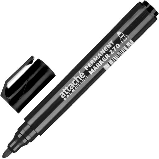 Маркер перманентный Attache Selection 270 черный 1-3мм кругл. наконечник