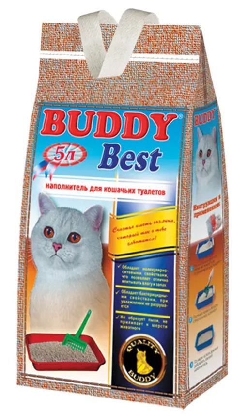 Наполнитель Бадди 5л Бэст комкующийся, упаковка (4шт) - Buddy фото 2