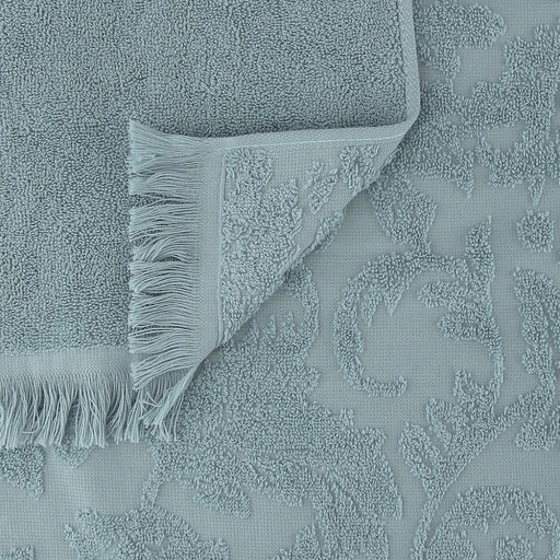 Полотенце махровое "Королевский шик" 50х90см, хлопок 100%, с бахромой, мятный (Китай)