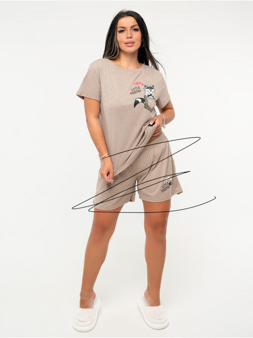 Кофта от пижамы "Еноты" с шортами