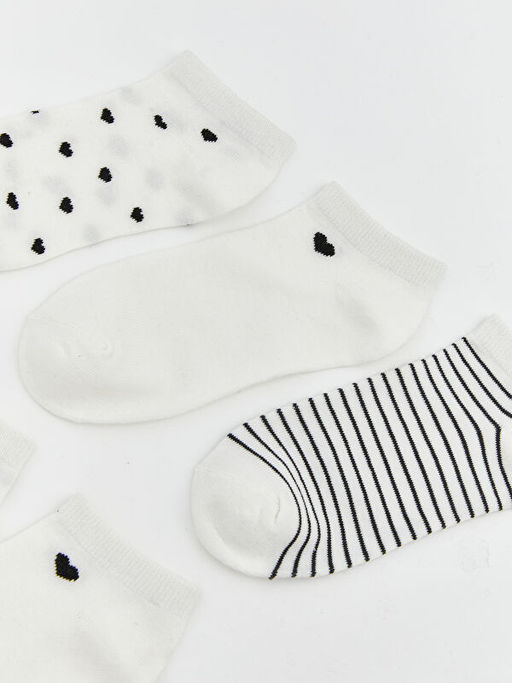 Desenli Kad?n Patik ?orap 5li