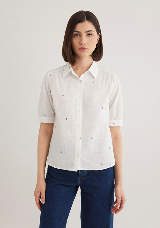 Beyaz Gomlek - Mavi фото 5