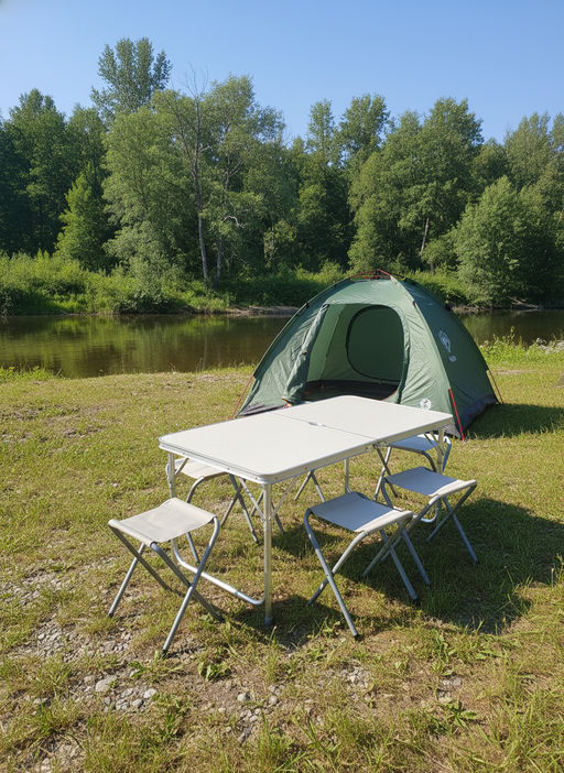 Набор стол со стульями 60*120CM OLS-518-18