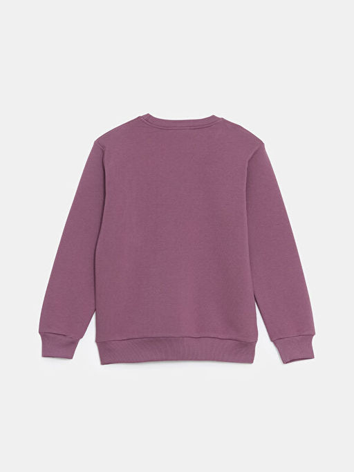 Bisiklet Yaka Bask?l? K?z ?ocuk Sweatshirt - Waikiki фото 2