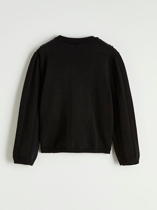 Bisiklet Yaka Ajurlu K?z ?ocuk Triko H?rka