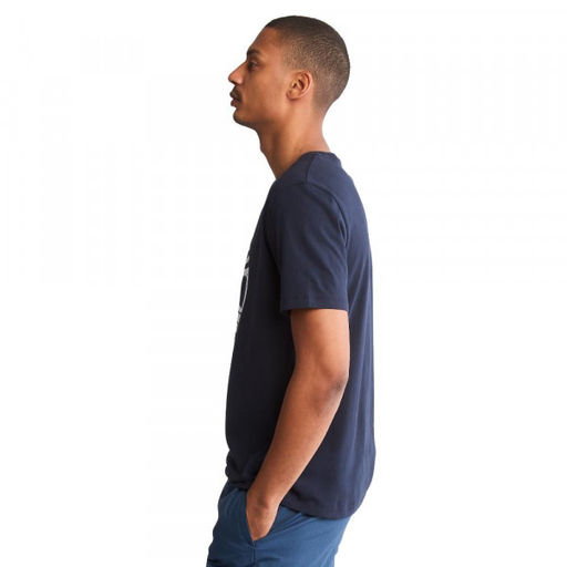 Мужская футболка Timberland SS Tree Logo T синяя фото 4