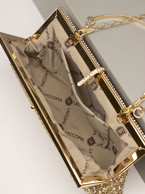 LACCOMA сумка STH01629-золотой стразы хлопок