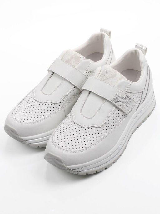 03-A1012-9 WHITE Кроссовки женские (натуральная кожа)