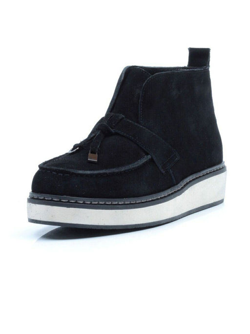 01-5172-2 BLACK Ботинки женские демисезонные (натуральная замша, байка) - Фабричный китай фото 6
