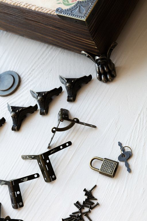 Mr. Carving MMG-038 фурнитура для шкатулок подвес 1 x 2 см 5 х 2 шт. №01 золото - Love2art фото 5