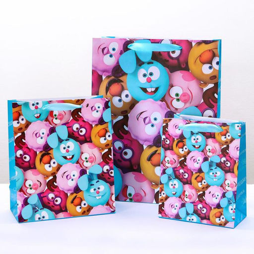 Пакет подарочный, 31×40×11.5 см, упаковка, Смешарики