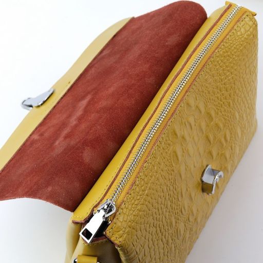 Женская кожаная сумка J005-220 Елоу - Sergio valentini фото 5