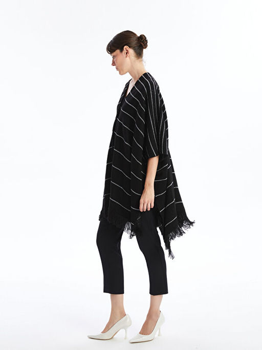 ?al Yaka ?izgili Kad?n Triko Pan?o