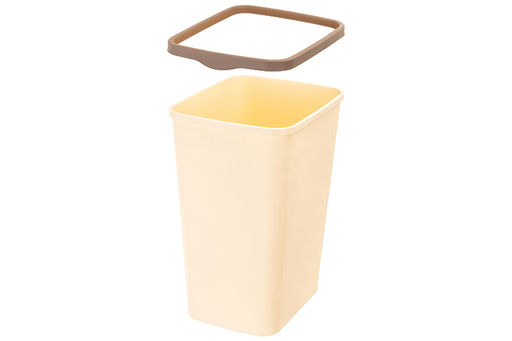 Ведро для мусора с фиксатором 9 л 23,5*19,2*29 см Тандем слоновая кость/шоколад (модель 841126) - Elan gallery фото 4