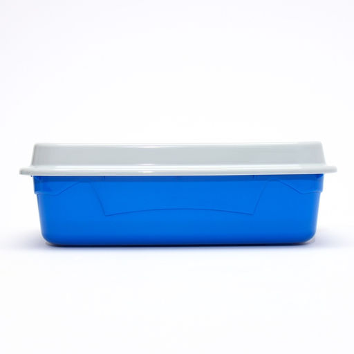 Туалет с бортом и сеткой, 45х34х15 см, синий/серый