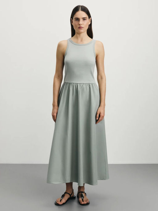 Платье миди из разнофактурных тканей / Zarina  фото 3