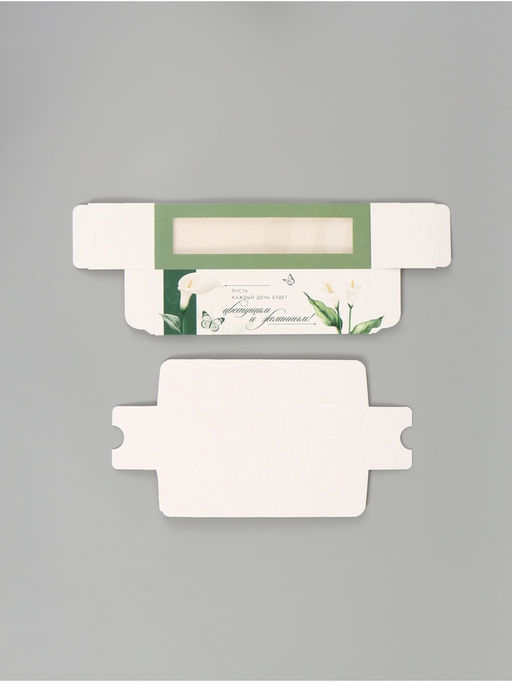 Цена за 5 шт. Коробка складная с окном Прекрасный день, 5.5?18?5.5 см