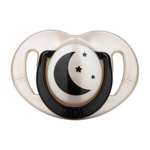 Двойная ортодонтическая пустышка с боксом для хранения 12+, Black & Pearl / Day & Night 2 шт 7124579 - Mamajoo фото 2