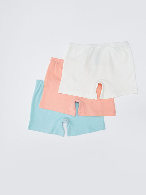 Bask?l? Pamuklu K?z ?ocuk Boxer 3l? - Waikiki фото 2