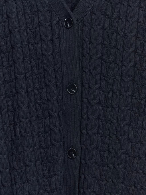 Кардиган фактурной вязки из 100% хлопка / Zarina  фото 3