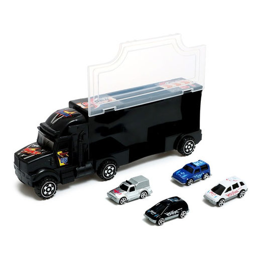 Автовоз детский с набором машинок, 4 шт., цвет МИКС