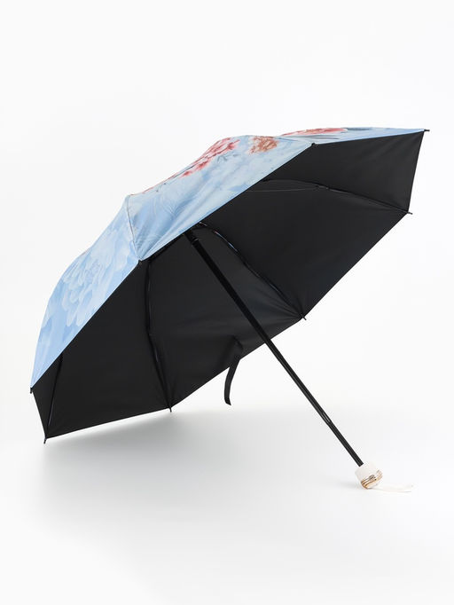 Зонт механический Пионы, эпонж, 4 сложения, 8 спиц, R=48/55 см, d=96 см, МИКС