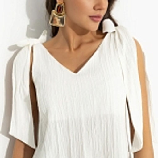 Топ из жатой ткани, Ты мой идеал (белый) - Charutti фото 16