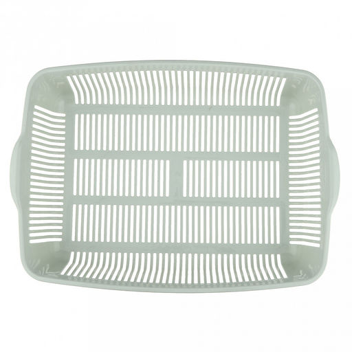 Лоток-туалет для кошек 23х42х11см, пластик, с сеткой, ментоловый (Россия)