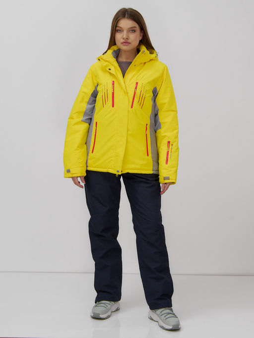 Горнолыжный костюм женский зимний желтого цвета 02802J - Mtforce фото 2