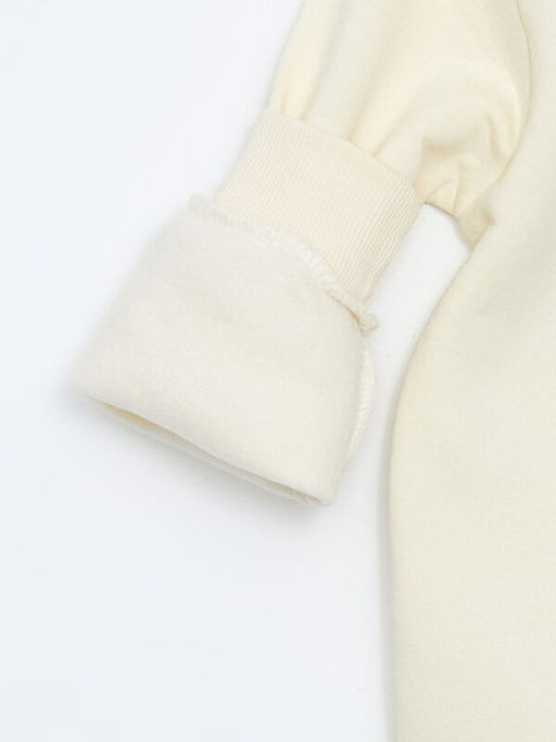 Bisiklet Yaka Bask?l? K?z Bebek Sweatshirt