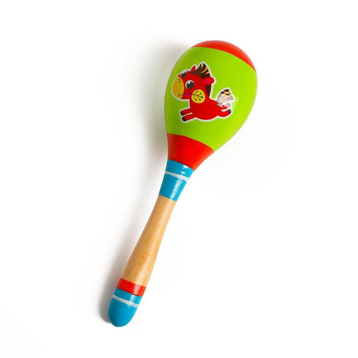 Музыкальная игрушка маракас Лошадка, 20 см - Лесная мастерская фото 3