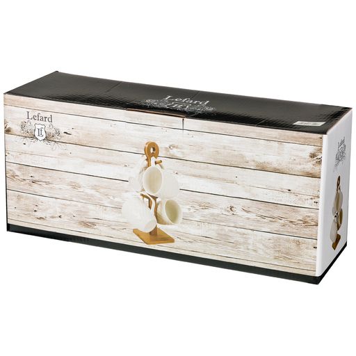 НАБОР КРУЖЕК LEFARD NATIVE 4 ШТ. 350 МЛ НА ПОДСТАВКЕ 11*11*30,5 СМ.  фото 2