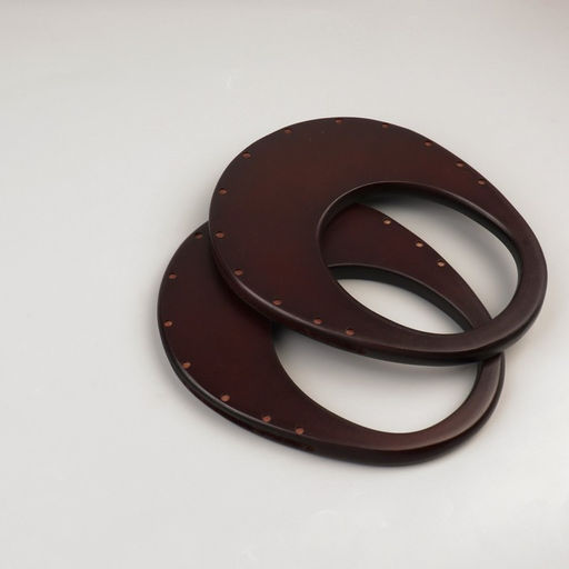 Ручки для сумки деревянные, d = 18 14,5 / 9 10,5 см, 2 шт, цвет коричневый - Арт узор фото 2