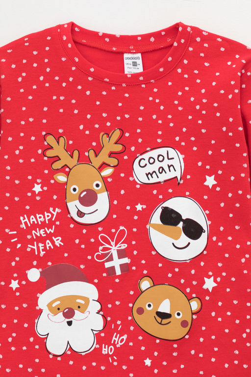 CROCKID, Пижама. Цвет: маленький горошек на красном