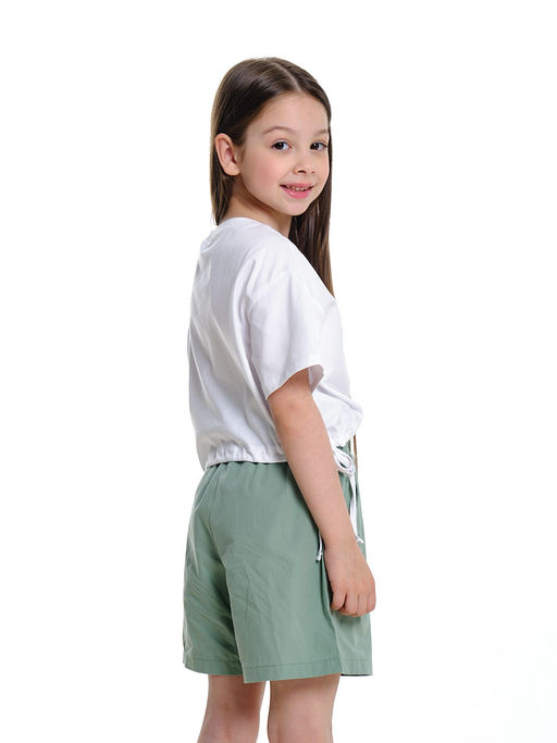 Футболка для девочки UD 7519 белый - Mini maxi фото 3