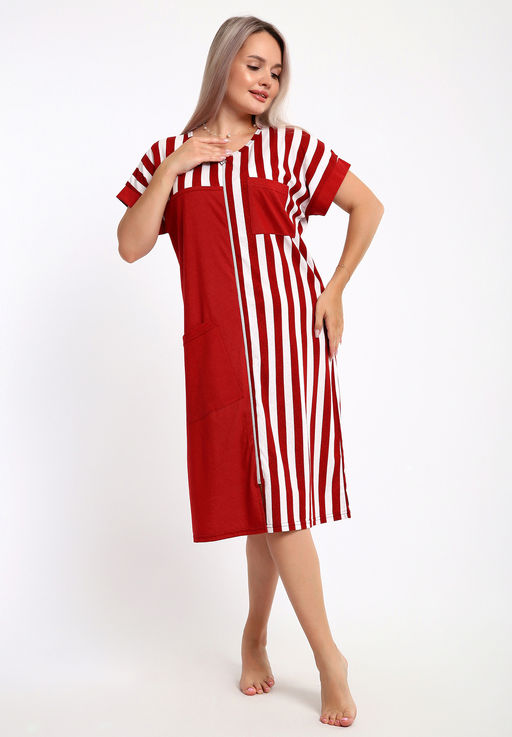 521 Халат на молнии - Полоска