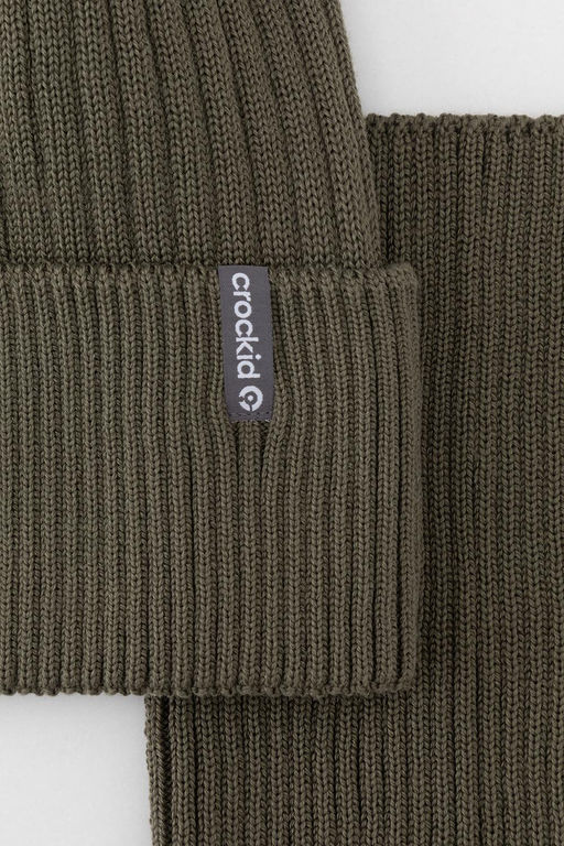 Crockid _ КВ 22012/25/хаки комплект дет (шапка, шарф-снуд)  фото 2