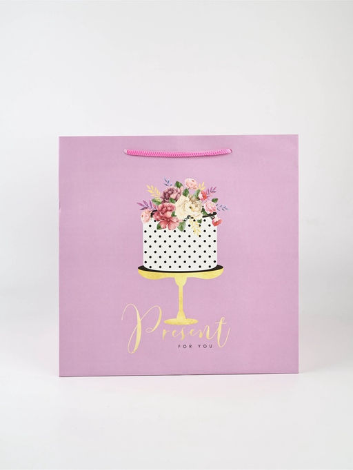 Квадратный пакет «Подарок для тебя», 30×30×30 см