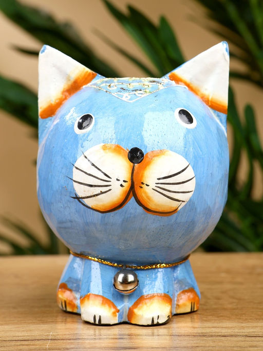 Сувенир «Котик», 8×7×10 см, дерево, синий