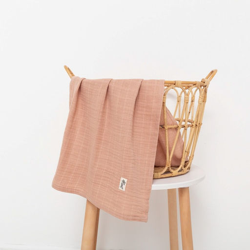 Полотенце муслиновое LoveLife, 50*90 см, пудровый, 100% хл, 3-сл, 180 гр/м2  фото 2