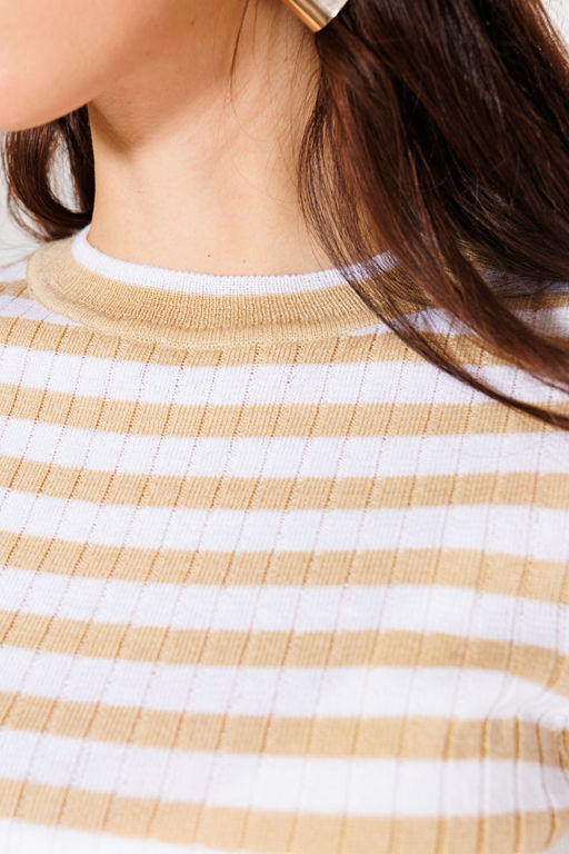 Джемпер KOKOdea 21-026 бело-бежевый  фото 9