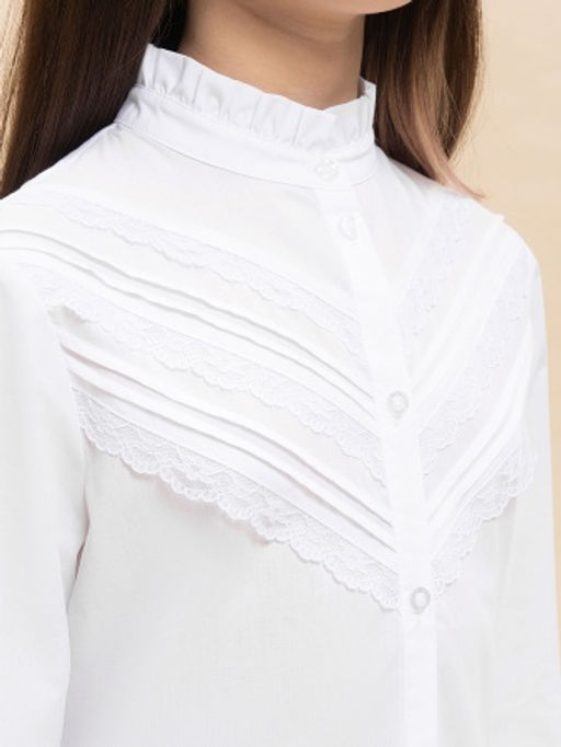 PELICAN, блузка для девочек, Белый фото 4