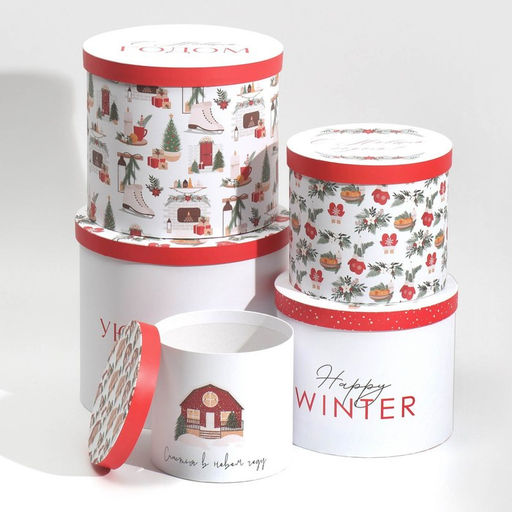 Набор подарочных коробок 5 в 1 Уютного Нового года, 13 1419.5 22 см - Дарите счастье фото 18