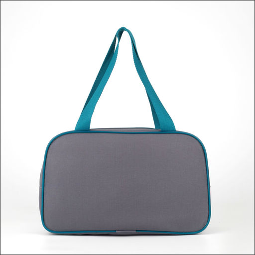 Сумка для обуви TEXTURA, на молнии наружный карман, размер 33×10×20 см, серая/морская волна