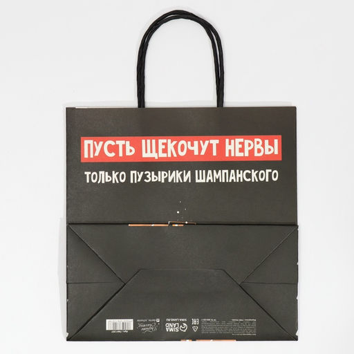 Пакет подарочный новогодний Только пузырики, 22 х 22 х 11 см - Дарите счастье фото 8