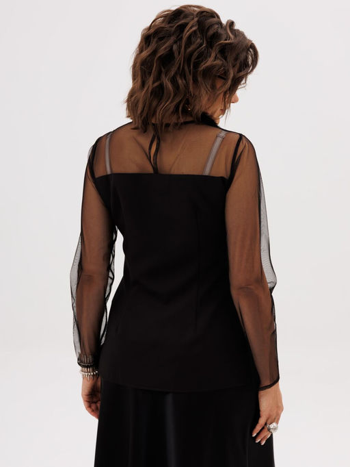 Блуза ANELLI 1777 черный туман  фото 2