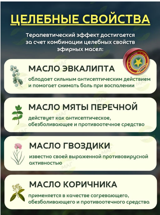 Бальзам звездочка от боли ,воспалений, противовирусный 4гр