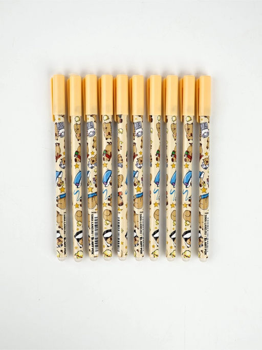 Цена за 10 шт. Ручка пиши-стирай, синяя паста, гелевая, 0.5 мм, пластик «Капибара»