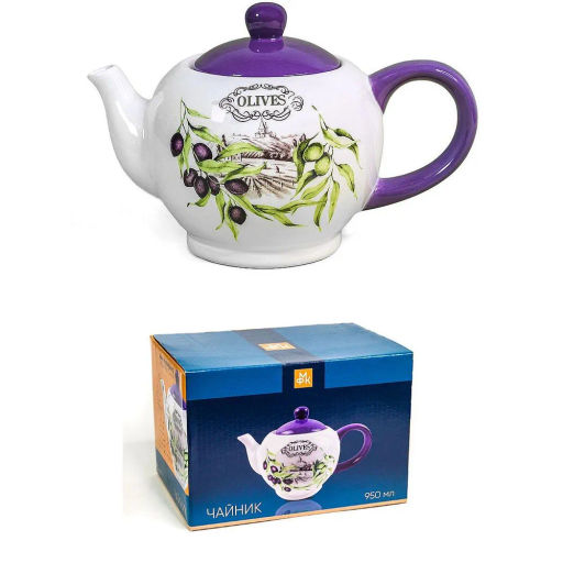 Чайник ОЛИВКИ 950 мл в подарочной упаковке арт.MFK21040 /МФК/  фото 2