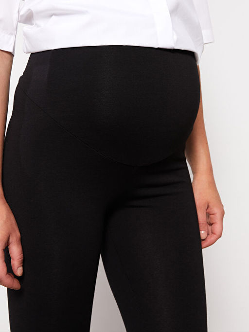 Kar?n Panelli D?z Pamuklu Hamile Tayt